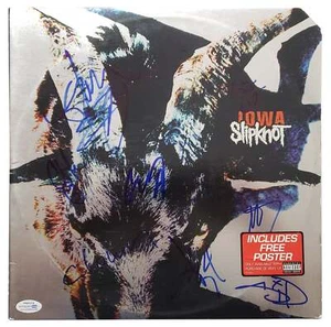 Slipknot Signed x9 Iowa Album Record LP Joey Jordison Corey Taylor Fehn Clown - Picture 1 of 7