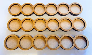 3x 20mm Round 6x1 Movement Tray. Infantry Games Base. Tabletop Wargaming 1x6 - Picture 1 of 1