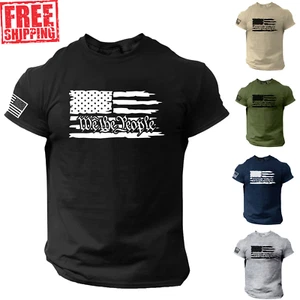 We The People American Flag Shirt - Patriotic 1776 America USA 2nd Amendment - Picture 1 of 15