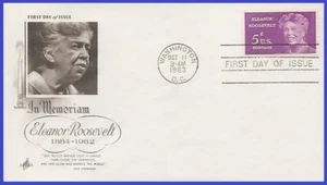 EE. UU. 5 #1236 U/A ARTCRAFT FDC Eleanor Roosevelt - Imagen 1 de 1