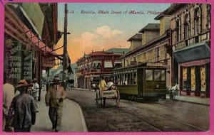 ag3625 - Philippines - VINTAGE POSTCARD - Main Street of Manila, Escolta - Picture 1 of 1