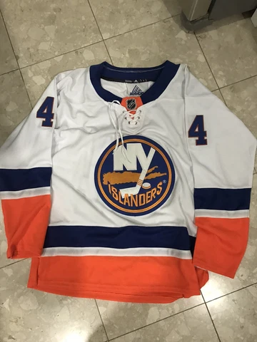 Adidas New York Islanders Hockey Away Jersey White Size 46 Small Pageau Cover