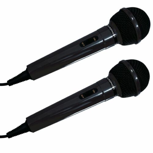 2 x Nedis Microphone Mic Wired Professional Handheld DJ Singing Karaoke PA 5m