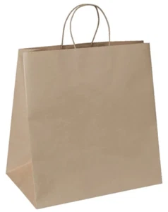 Kraft Paper Bags Gift Shopping Carry Retail Bag with Handle 320x320x225mm - Picture 1 of 2