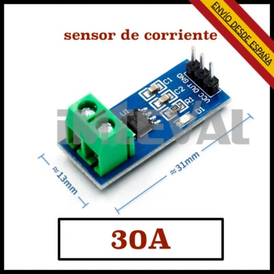  Sensor de Corriente ACS712 AC / DC 30A Arduino  Intensidad Hall Amperímetro  - Imagen 1 de 2