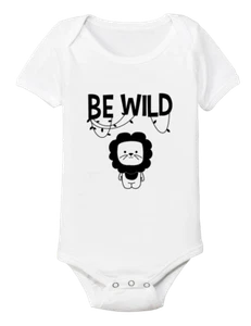 Be Wild Lion Cute Baby One-Piece Romper Outfit / Babies Toddler Fashion Clothes - Picture 1 of 13