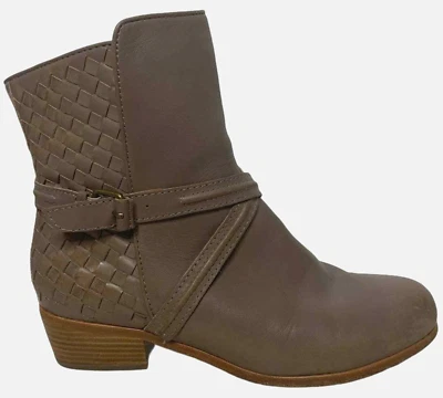 Joie Jackson Basket Weave Leather Gray Booties EU 38 1/2 M 8 US Women’s Booties - Image 1 of 4
