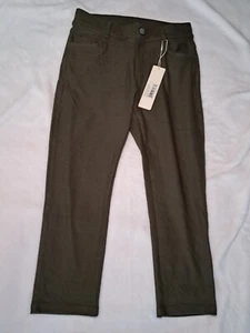 NWT Yelete Size S Army Green Stretch Knit High Rise Pull On Pant Mock Fly - Picture 1 of 11