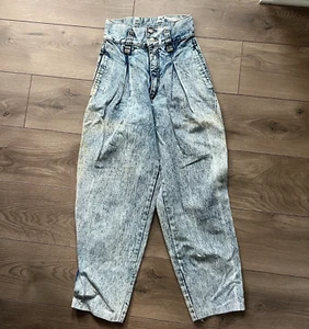 Vintage Jordache Paper Bag Waist Metropolitan Jeans Womens Size 9/10 100% Cotton - Picture 1 of 8