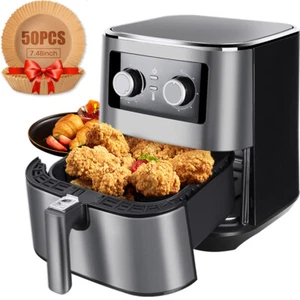 Air Fryer 5,8 QT5,5L 1700W Steuerung 9 in 1 ölfrei Edelstahl Tisch Küche - Bild 1 von 12