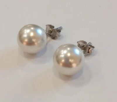 Orecchini Argento 925 con Perla mm 10 - Immagine 1 di 4