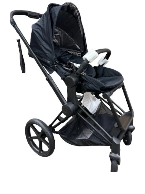 Cybex PRIAM Stroller Frame And Seat, Matte Noir / Premium Black - Image 1 of 4