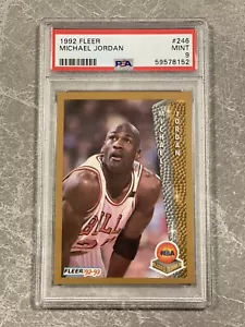 1992 NBA Fleer Basketball Michael Jordan #246 PSA 9 MINT - Picture 1 of 2
