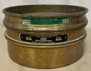 Fisher Scientific 8” Test Sieve, Lot of 3, .841mm, .300mm, End Catch Pan - Picture 1 of 5