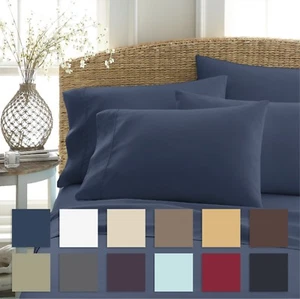 Premium 6 Piece Ultra Soft Bed Sheet Set Kaycie Gray So Soft Collection - Picture 1 of 14
