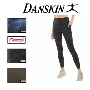 Danskin Ladies' Super Soft 7/8 Legging Side Pockets High Waist Yoga Pant | I13