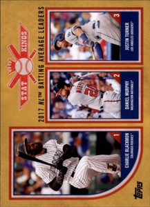 2018 Topps Big League Gold #315 Daniel Murphy/Justin Turner/Charlie Blackmon NM-