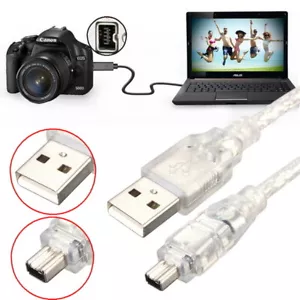 USB Male to Firewire IEEE 1394 4 Pin Male iLink Adapter Cord Cable for SONY