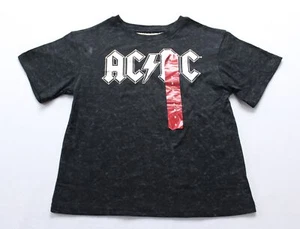 ACDC Boys Licensed Short Sleeve Graphic Retro Print T-Shirt JL3 Black Medium - Picture 1 of 8