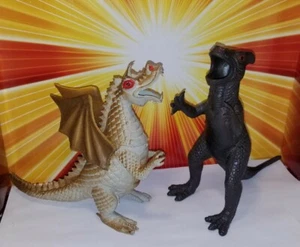Vintage Imperial Dragon Gold Wings Monster Dinosaur Crazyosaurus 80s Retro - Picture 1 of 11