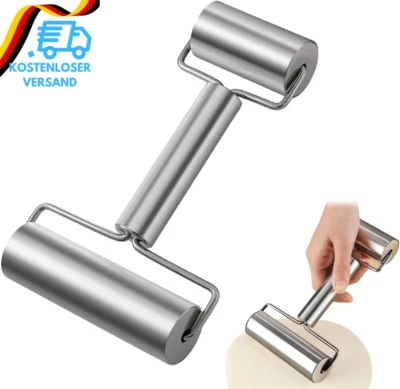 Nudelholz Teigroller Rolling Pin Mit 2 Rollen Kleine Und Mittlere Teigrolle Mit  - Bild 1 von 4