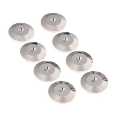 8x Isolation Ständer Plattenspieler Spikes Füße Nägel Pad Aluminium - Bild 1 von 4