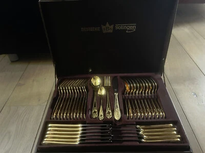 SBS Besteck Solingen 23 24 Karat hartvergoldet - Toscana De Luxe Model 1280 - Bild 1 von 4