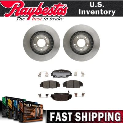 Rotores de freno delanteros y pastillas de freno de cerámica con herrajes para Honda S2000 2000-2009 Foto 1 de 4