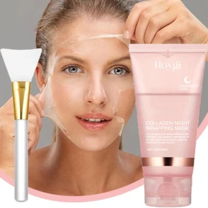 1-6Pack Collagen Overnight Wrapping Peel Off Facial Mask Renewal Night Skin Care - Picture 1 of 36