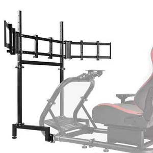 Supllueer Triple Screen Monitor Stand For Round Tube Racing Simulator Cockpit - Picture 1 of 20