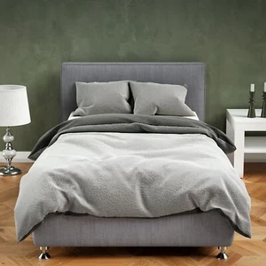 Bettwäsche Teddy Grau Anthrazit Cashmere Touch Winter verschiedene Größen - Bild 1 von 64