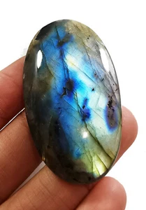 Piedras preciosas sueltas cabujón fuego azul malti labradorita negra natural 82,75 quilates - Imagen 1 de 5