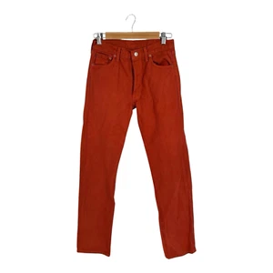 Levis 501 Jeans Denim Red Dyed made in UK Vintage 90s Mens W29 L34 - Picture 1 of 6