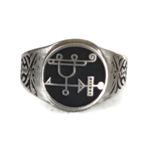 #43 Anillo Sabnock La Llave Menor de Salomón Goetia 72 Demonios + Colgante Opcional - Imagen 1 de 10