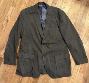 Chaqueta Abrigo Deportivo Kroon 44 L Marrón Harrison Algodón Lavado Blazer Doble Ventilación Usada en Excelente Condición - Imagen 1 de 8