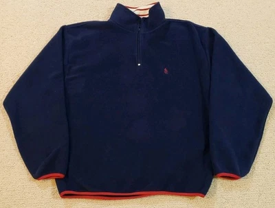 Pullover Nautech Polar Vintage NAUTICA 1/4 Cremallera Azul Hecho en EE. UU. Foto 1 de 4