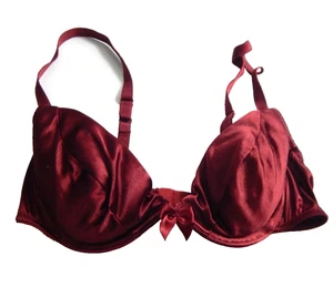 Sujetador para mujer Victoria's Secret 34B de colección años 90 rojo satinado push up plunge - Imagen 1 de 3