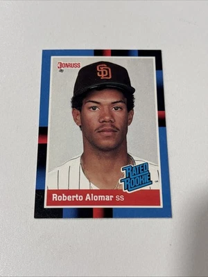 Tarjeta de béisbol Donruss 1988 clasificación Rookie Roberto Alomar #34 novato radiocontrol Foto 1 de 4