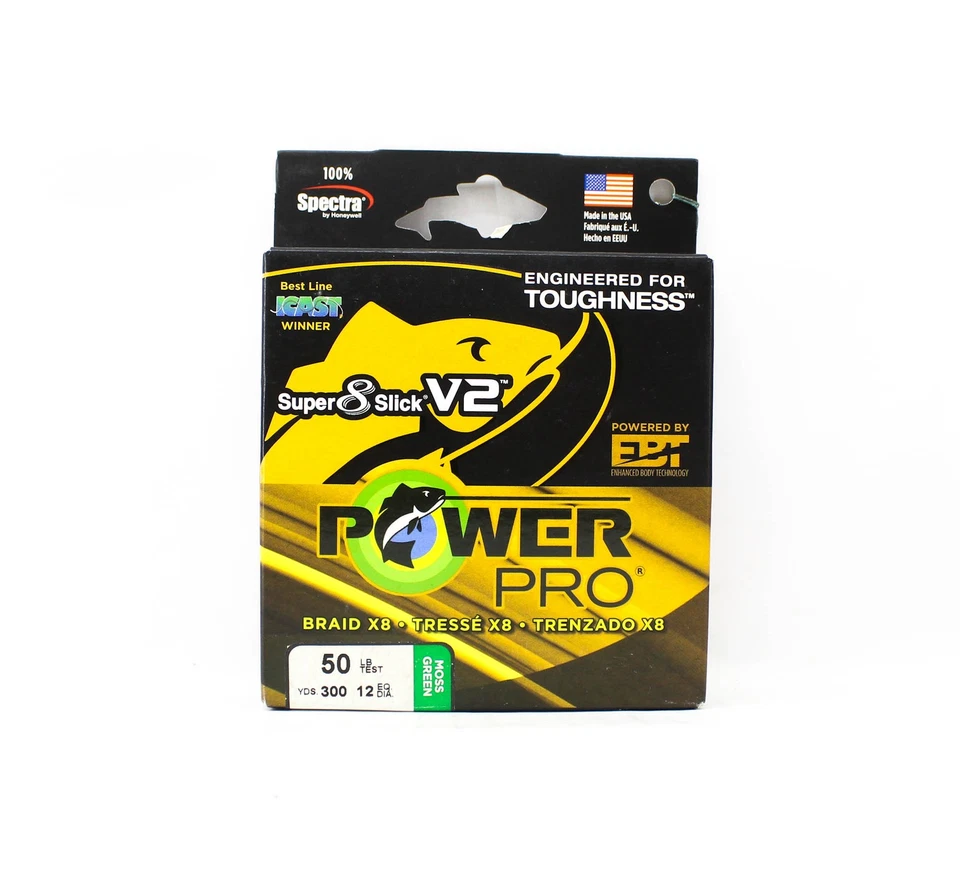Power Pro Super 8 Slick V2 Moss Green 50 LB 300 Yards
