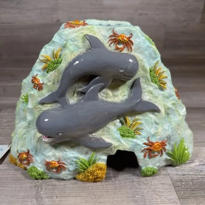 ArtAqua Acuario Ballena Cueva Arrecife Mar Estatua Pecera Pintado a Mano Resina Nuevo Foto 1 de 4