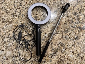 6 In LED Ring Light USB Connection with Tripod Includes Adjustable Stick READ - Picture 1 of 11