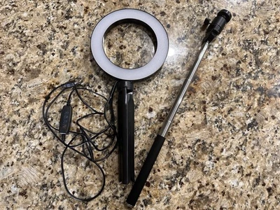 6 In LED Ring Light USB Connection with Tripod Includes Adjustable Stick READ - Image 1 of 4