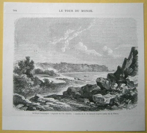 1860 Druck FLOREANA (CHARLES ODER SANTA MARIA), GALAPAGOS INSELN, ECUADOR, #144 - Bild 1 von 1