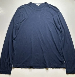 Camiseta James Perse para hombre talla 2 manga larga cuello redondo azul marino MLJ3351 (M) - Imagen 1 de 5