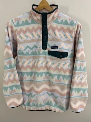 Pullover polar Patagonia ligero Synchilla Snap T niñas XL 14 abstracto usado en excelente estado Foto 1 de 4