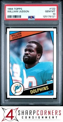 1984 TOPPS #122 WILLIAM JUDSON RC DOLPHINS PSA 10 - Image 1 of 3
