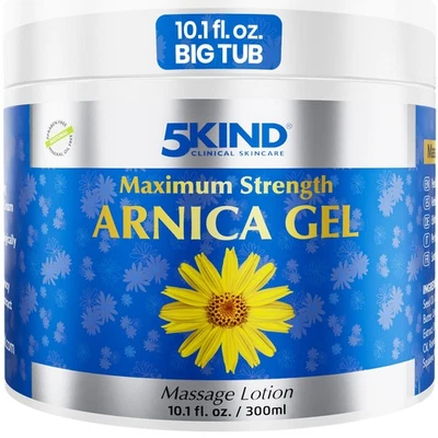 Gel de árnica de máxima fuerza 5kind 10,1 fl oz - Gel de árnica de acción rápida para Bru... Foto 1 de 4