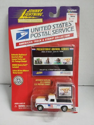 Johnny Lightning USPS Truck & Stamp Prehistoric Animal 1960 Studebaker  - Image 1 of 3