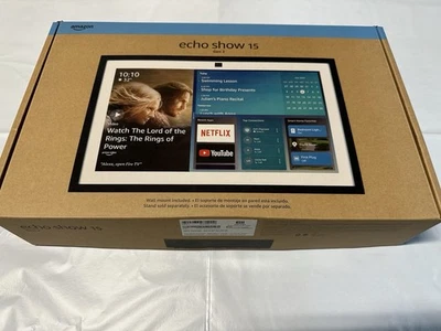 Amazon Echo Show 15 (2nd Gen) Smart Display Alexa Fire TV Wall MouWi-Fi Zigbee - Image 1 of 4
