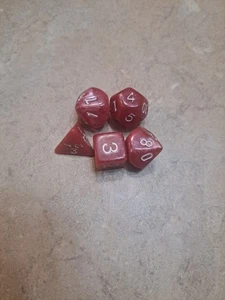 Chessex Marbelized red Set Of 5 percentile - OOP dice - Picture 1 of 1